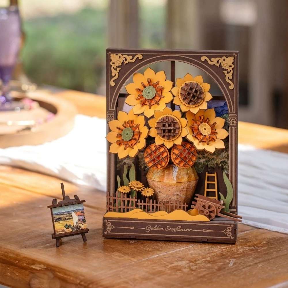 Maquette en bois : Le Jardin des Tournesols