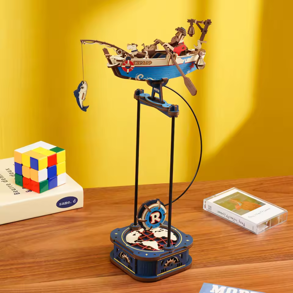 maquette de bateau de pêche en bois - pêcheur EcoCraft