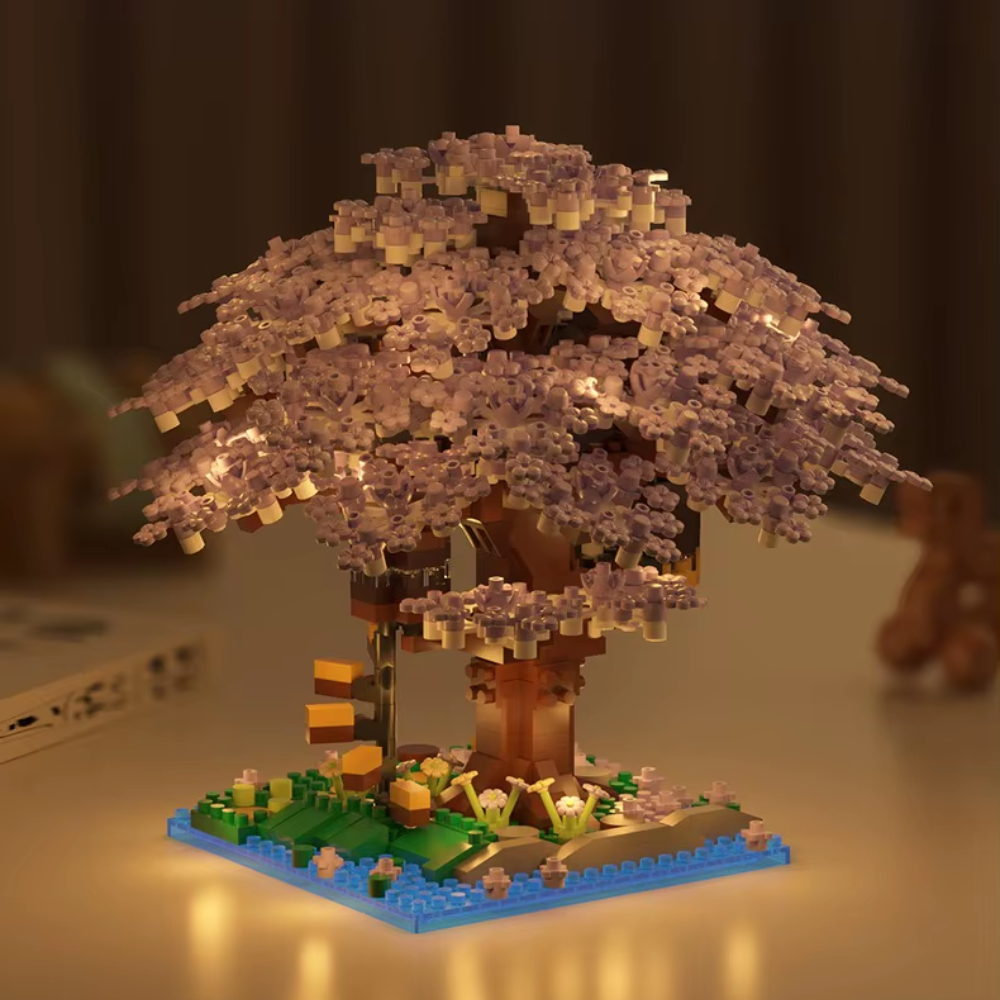 Jeu de construction en brique - sakura violet