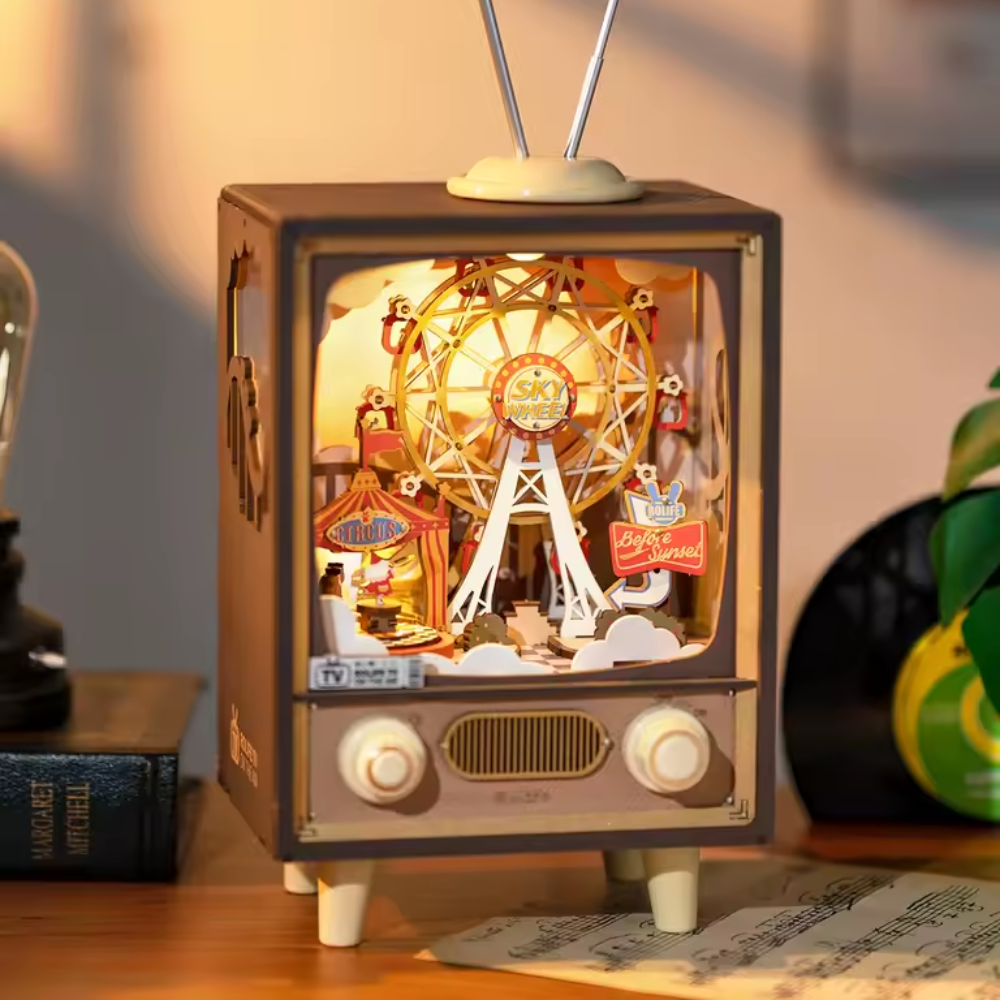 Puzzle en bois - Boite à musique en forme de téléviseur