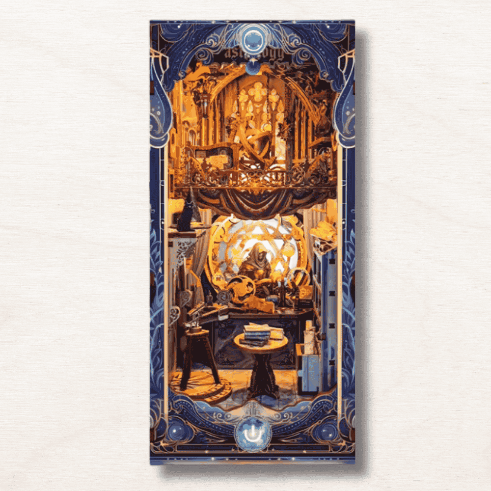 maquette serre livre en bois l'antre du sorcier