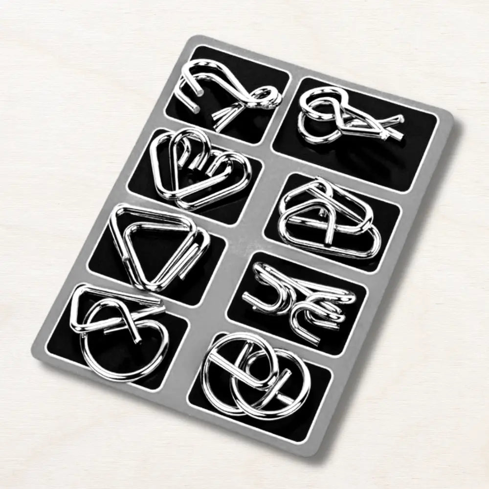 Coffret de 8 casse tête chinois en métal ! EcoCraft