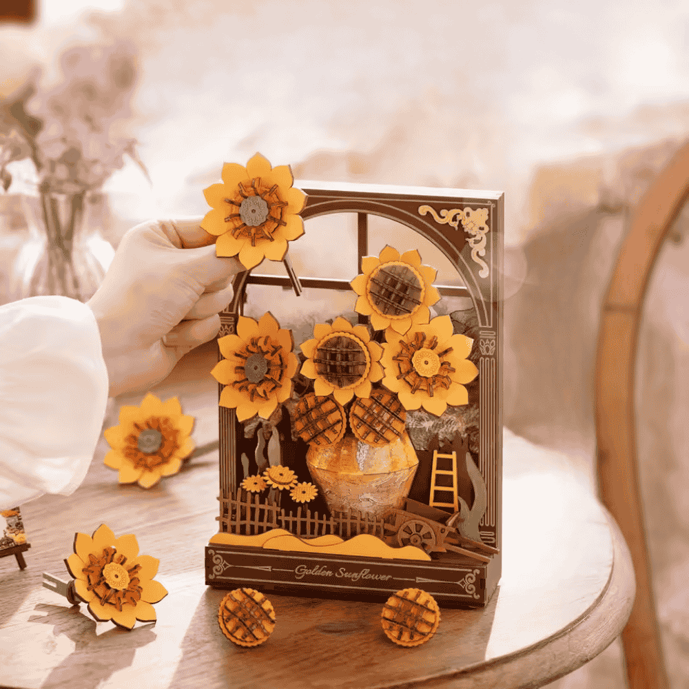 Maquette en bois : Le Jardin des Tournesols