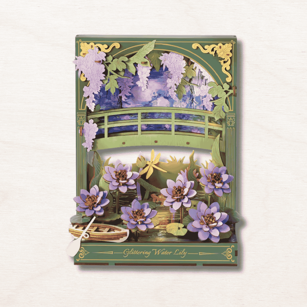 Maquette en bois : jardin de lilas