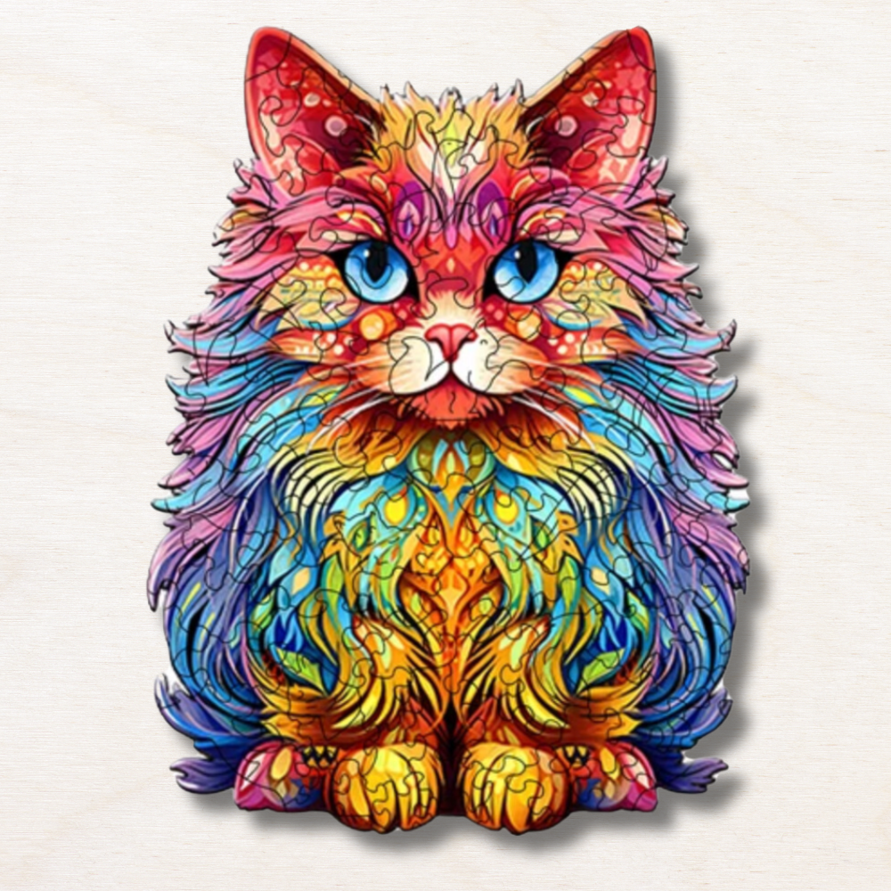Puzzle animaux en bois : Chaton !