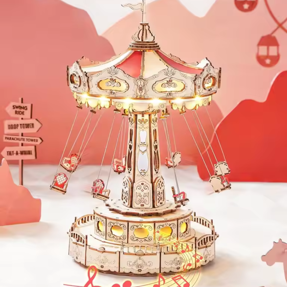 Puzzle 3D mécanique : manège à chaises volantes EcoCraft