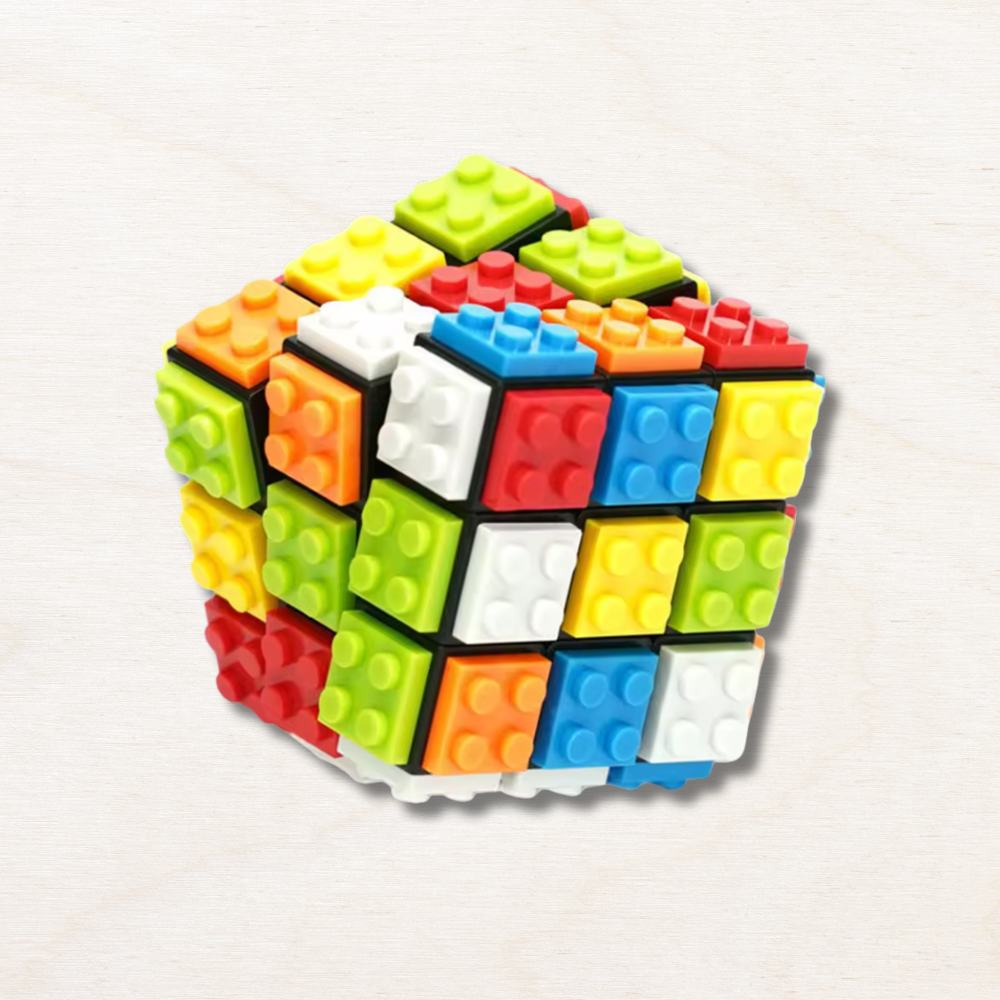 Rubik's cube 3x3 en brique de construction coloré EcoCraft