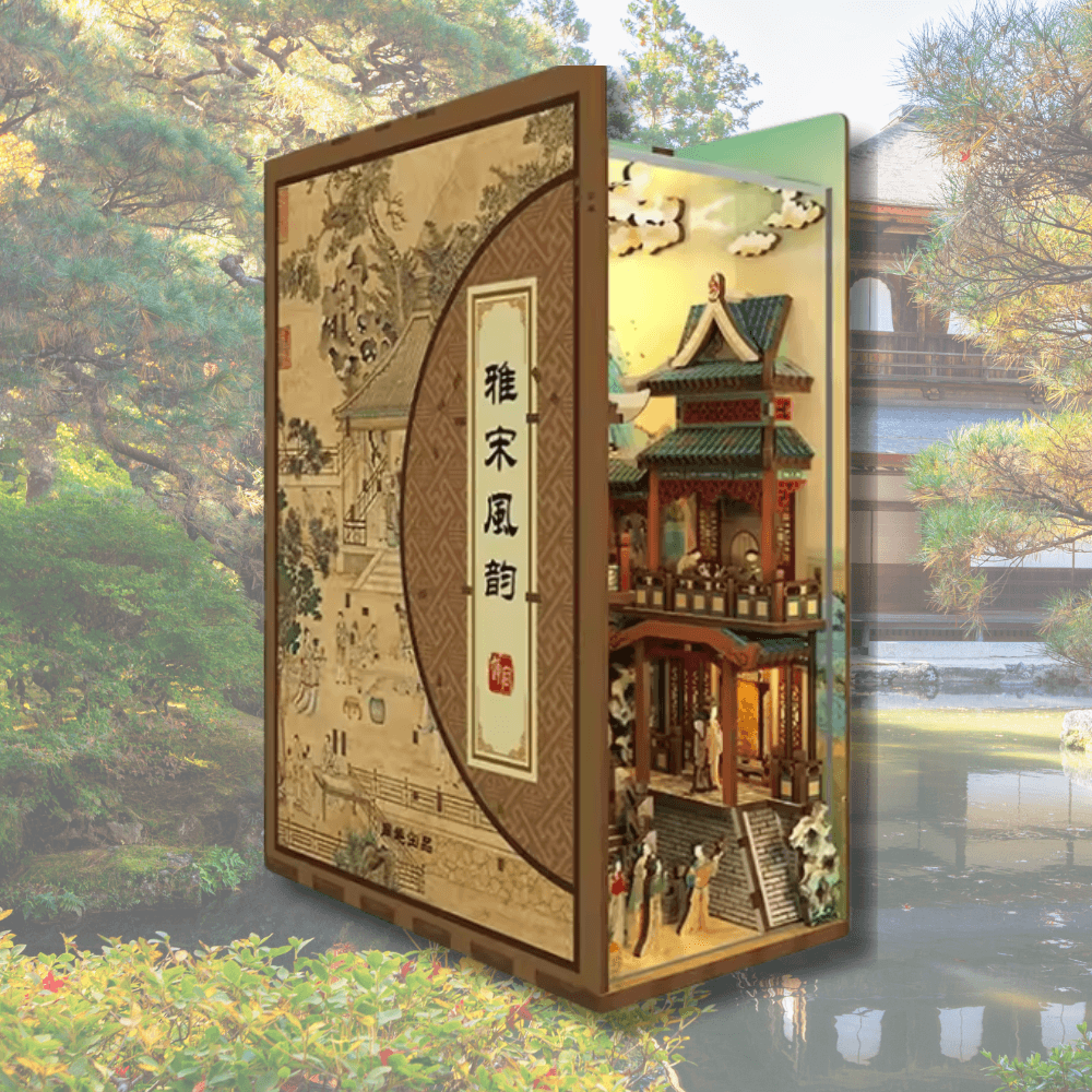 une maquette en bois style japonais ancien