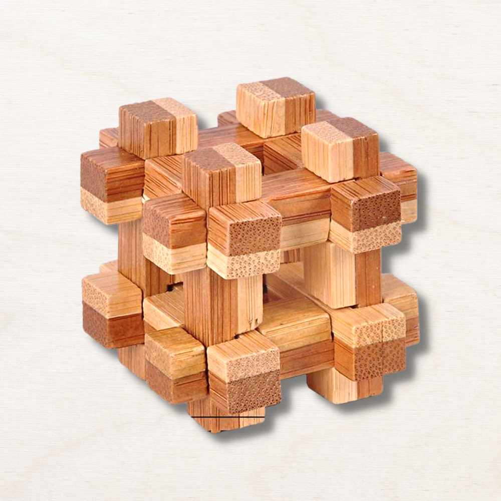 Casse tête en bois - Carré 12 pièces !