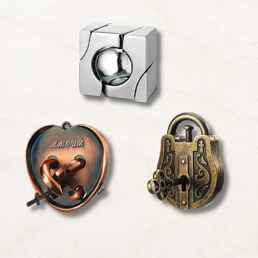 Coffret 3 casse-tête en métal : le coffre fort ! EcoCraft