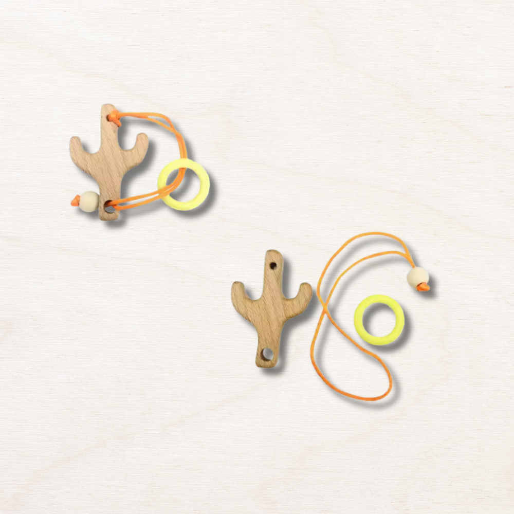 Casse tête corde en bois : cactus