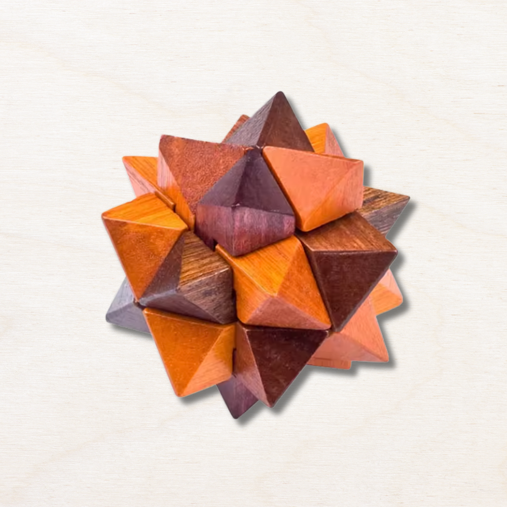 casse tête Fridolin étoile en bois EcoCraft