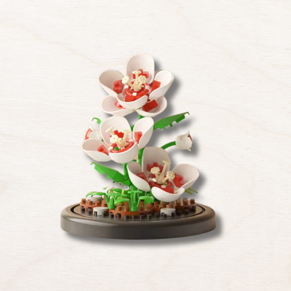 Jeu de construction brique : fleur d'hibiscus EcoCraft