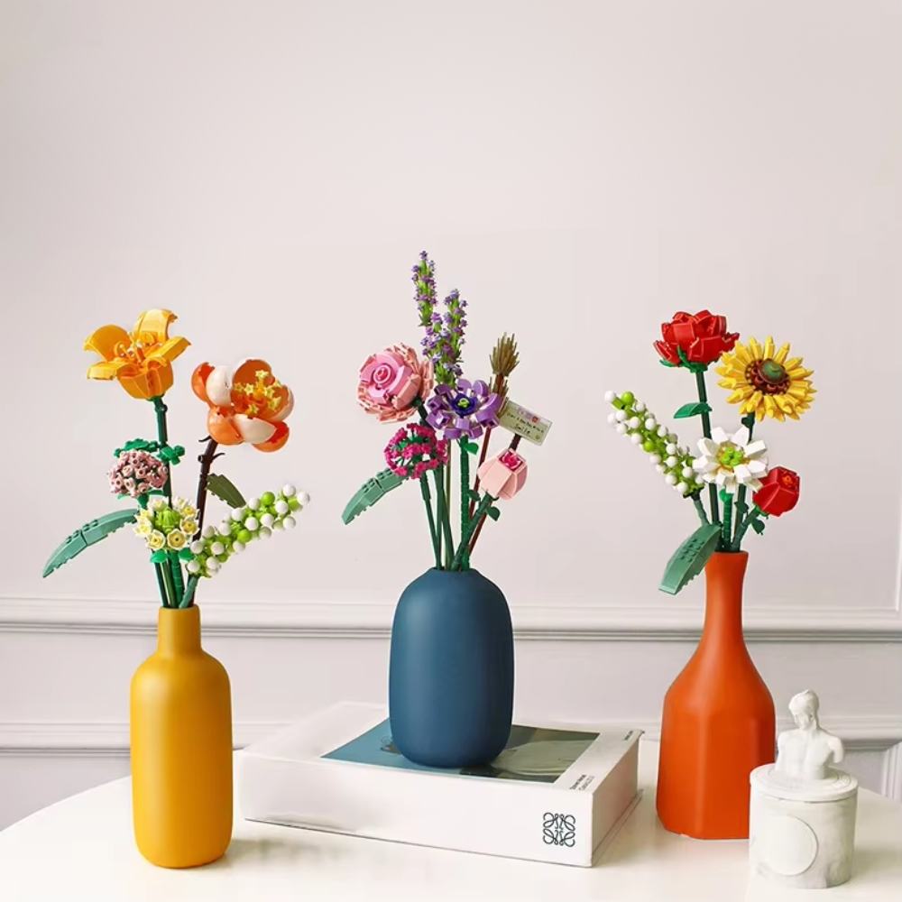 Jeu de construction fleur violet