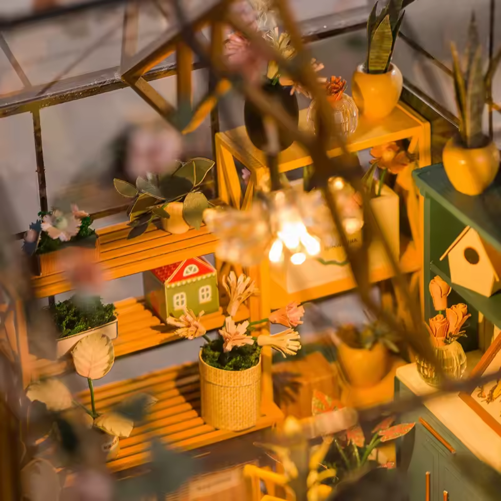 Maison Miniature Serre lumineuse