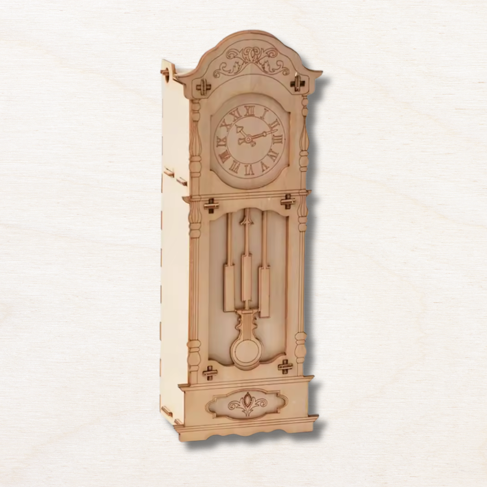 maquette en bois horloge