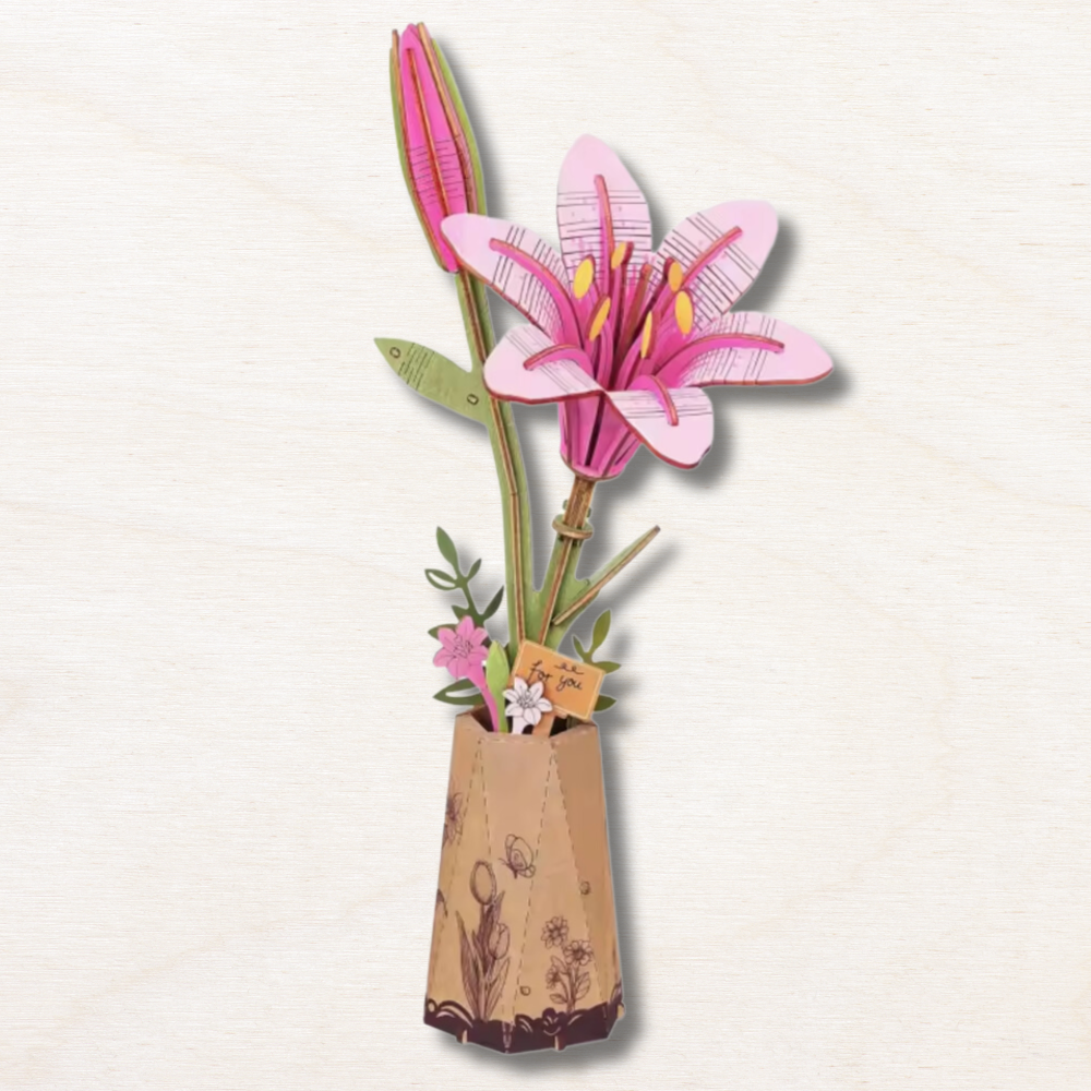 Maquette en bois Lys Rose