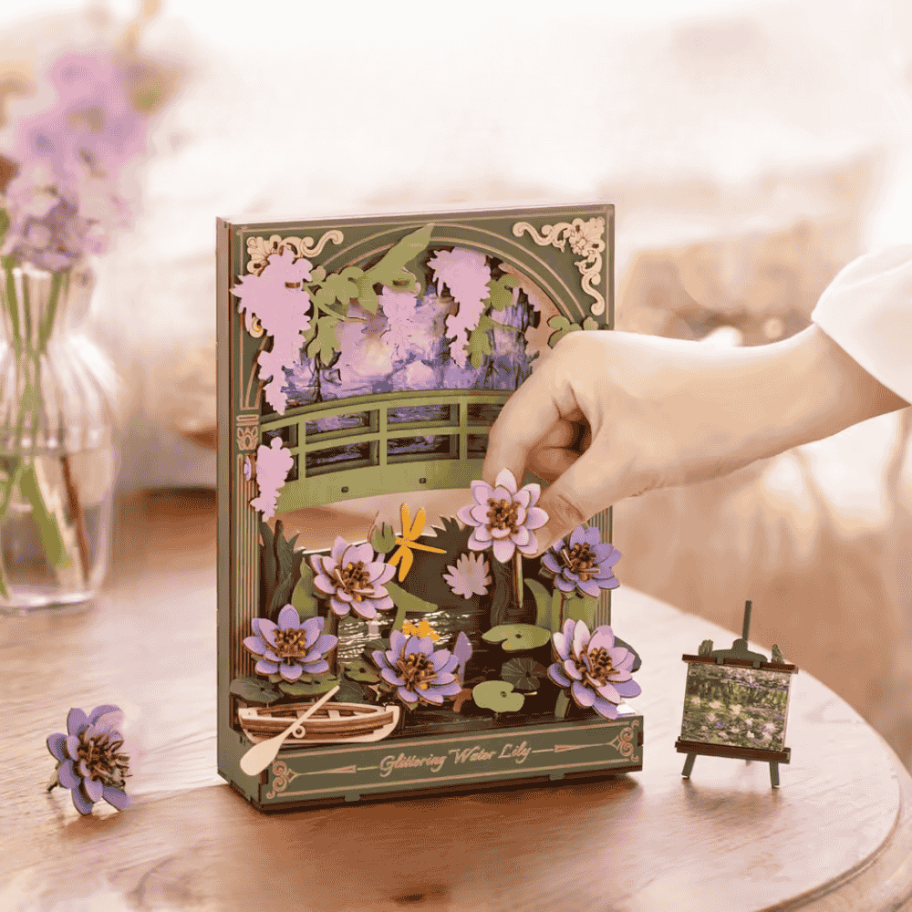 Maquette en bois : jardin de lilas