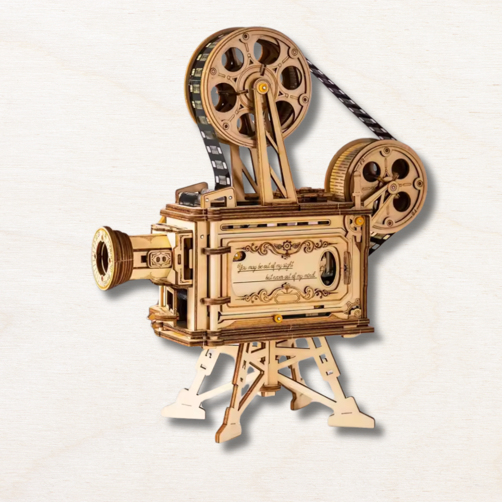puzzle 3d mécanique en bois video projecteur