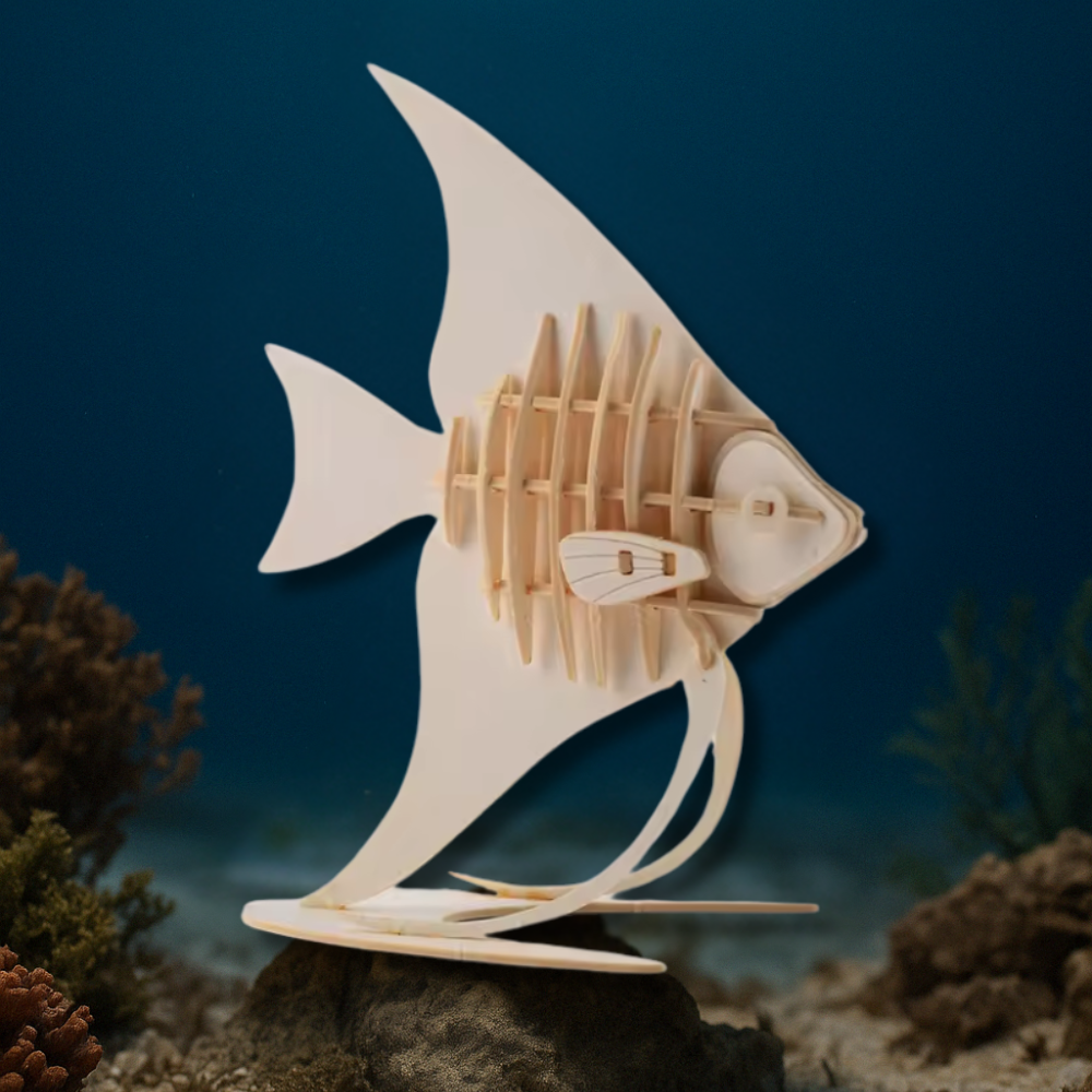 Puzzle animaux en bois : poisson