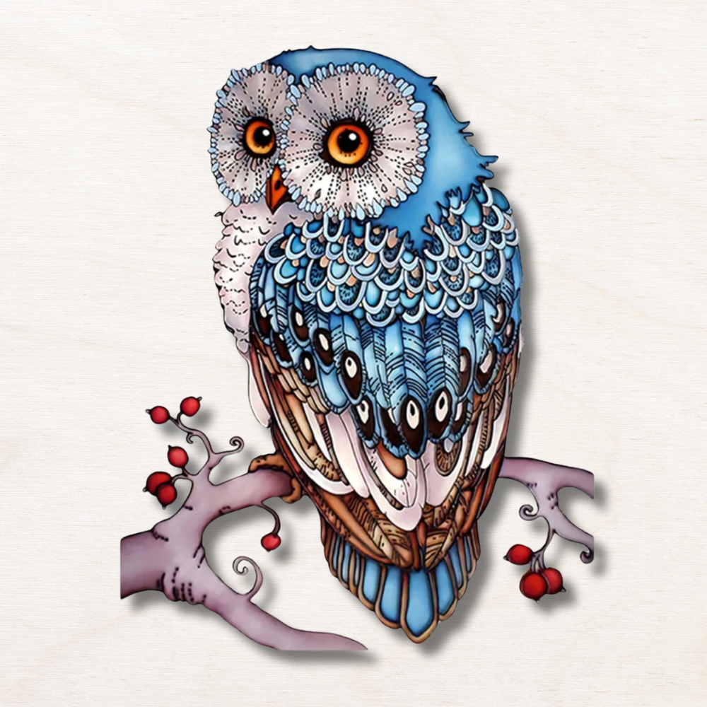 Puzzle animaux en bois : chouette !