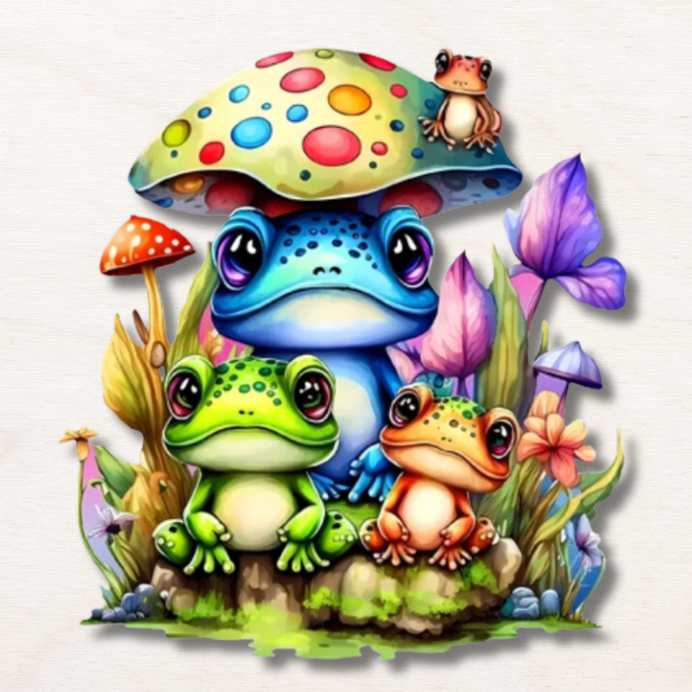 Puzzle animaux en bois : Grenouille !