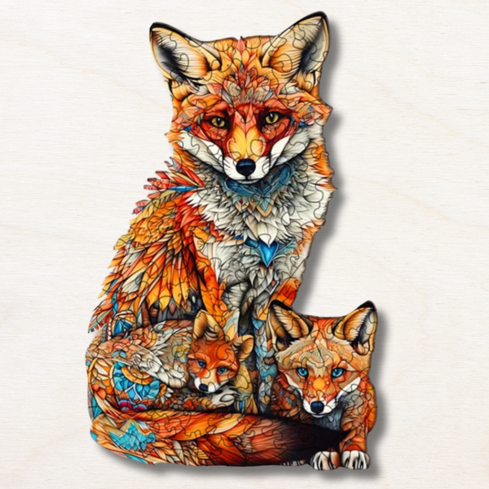 puzzle animaux en bois : renard ! EcoCraft