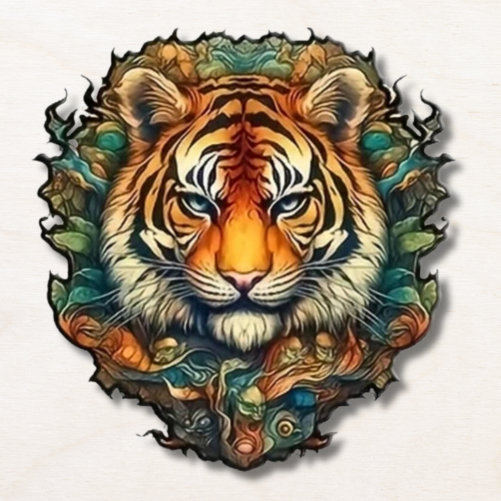 Puzzle animaux en bois : Tigre !