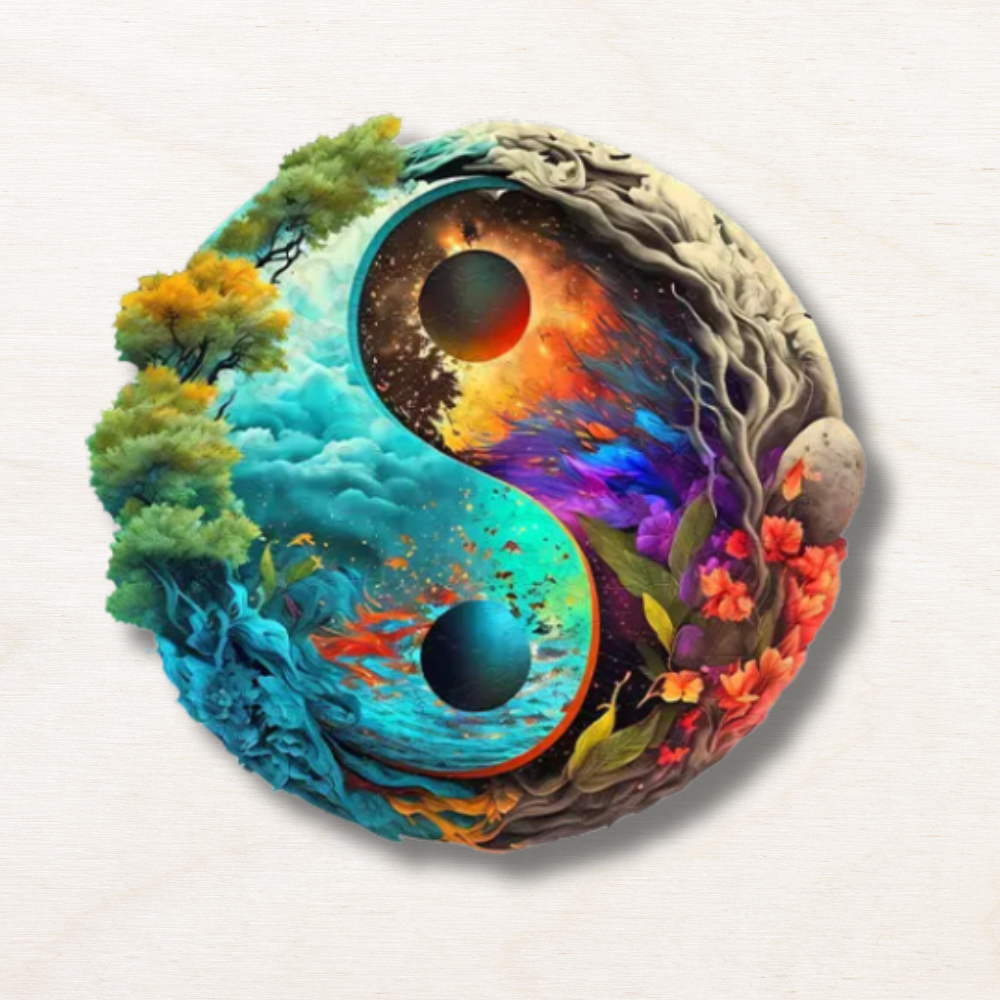 Puzzle en bois : Yin et Yang