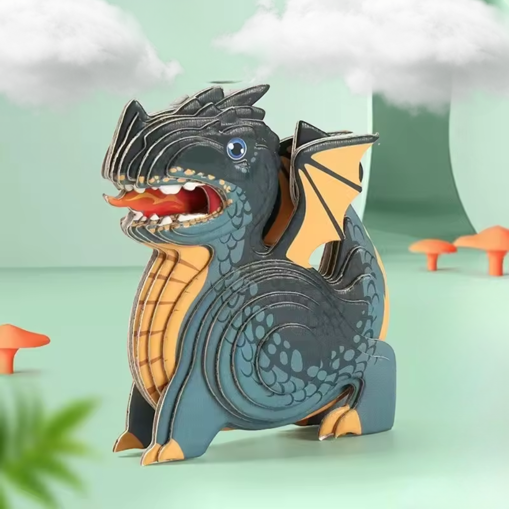 Puzzle en bois dragon : spinosaurus EcoCraft