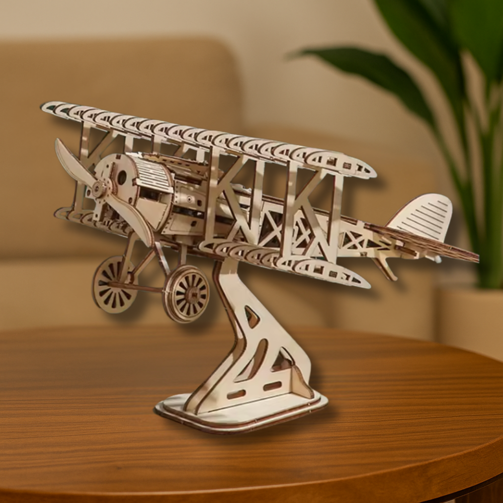 puzzle 3d avion biplan EcoCraft