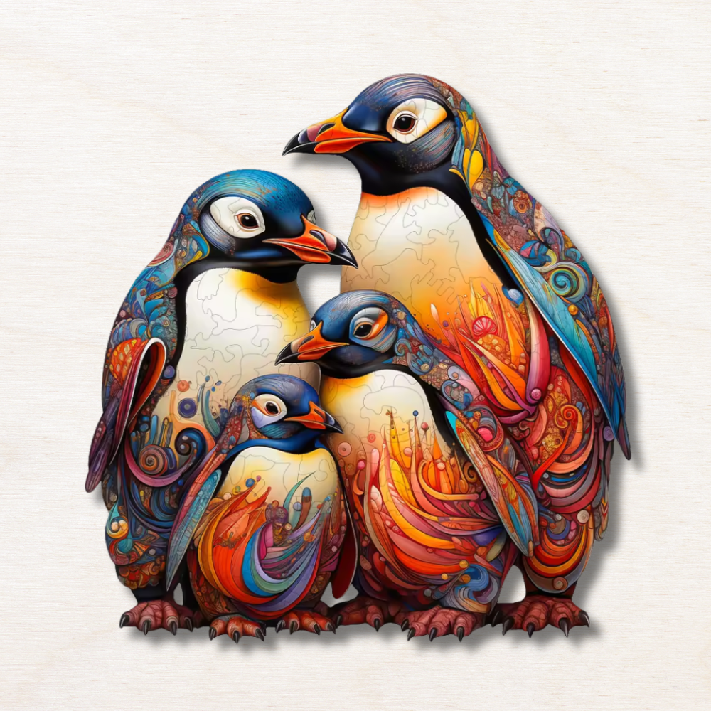 Puzzle en bois animaux : pingouin EcoCraft