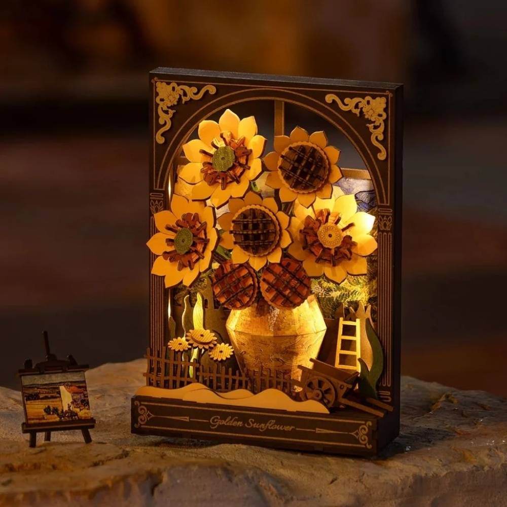 Maquette en bois : Le Jardin des Tournesols