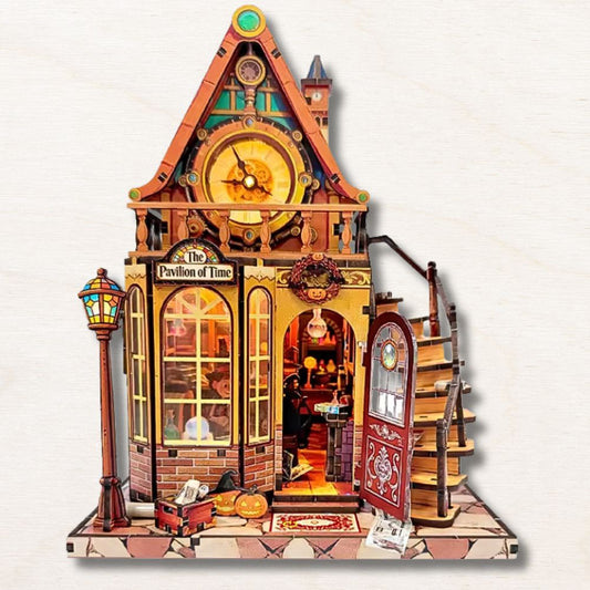 cadeau halloween original adulte puzzle 3d bois château fantastique dark academia déco étagère