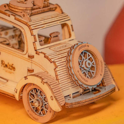voiture ancien maquette mécanique en bois