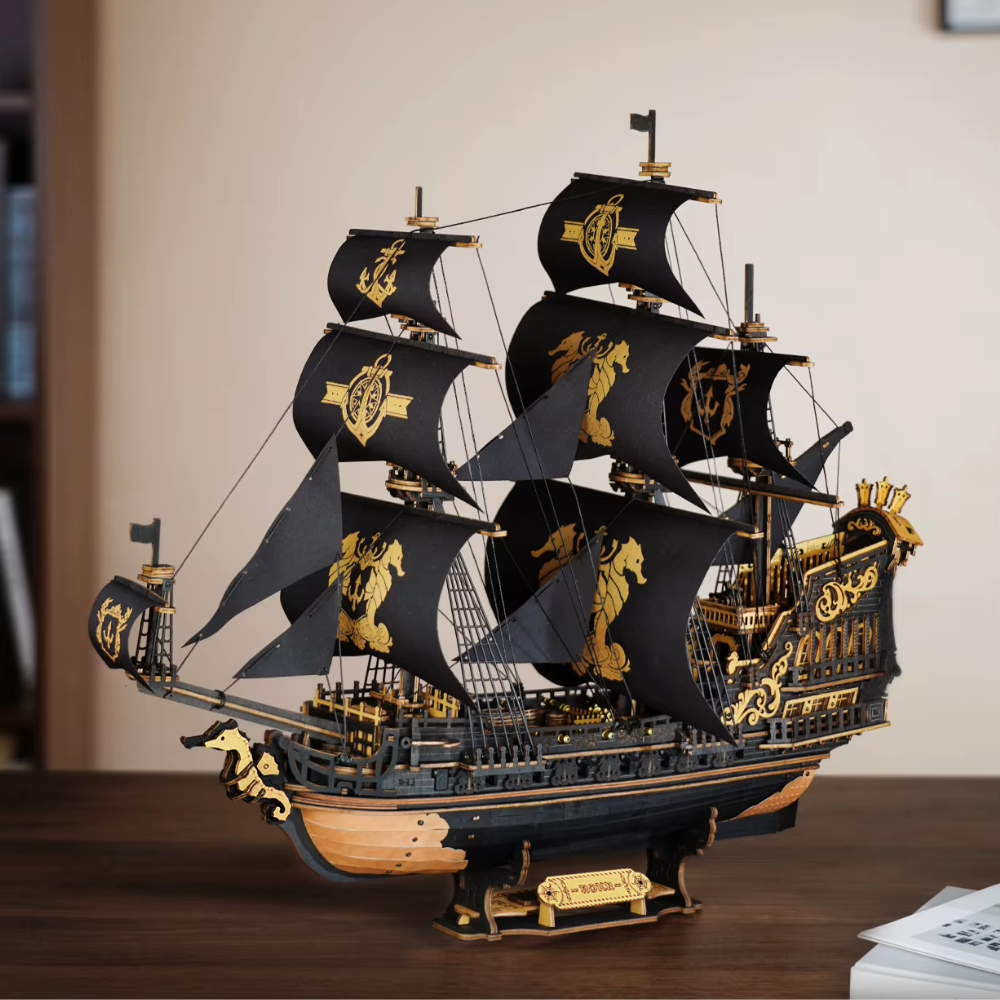 Maquette en bois - Bateau de pirate