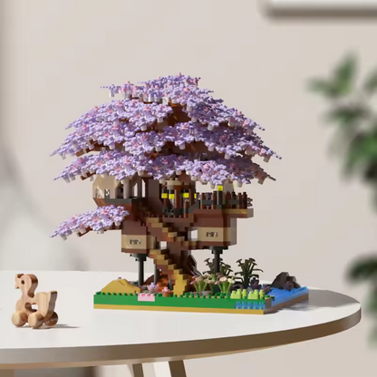 Jeu de construction en brique - sakura violet