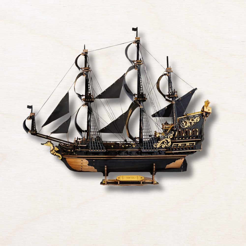 Maquette en bois - Bateau de pirate