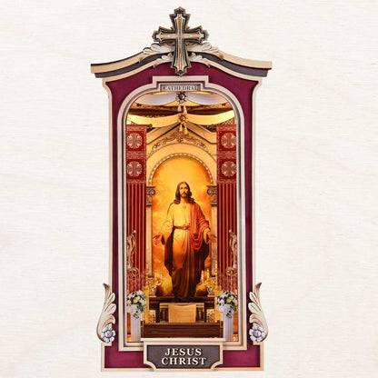 kit DIY book nook religieux 133 pièces cadeau chrétien baptême communion confirmation décoration prière