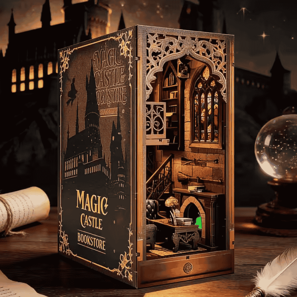 kit DIY book nook harry potter premium cadeau collector dark academia escalier arabesques