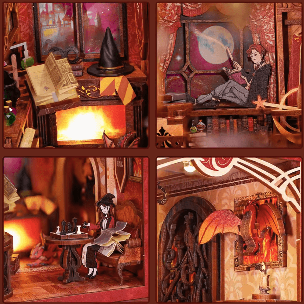 Book Nook Flame Common Room EcoCraft