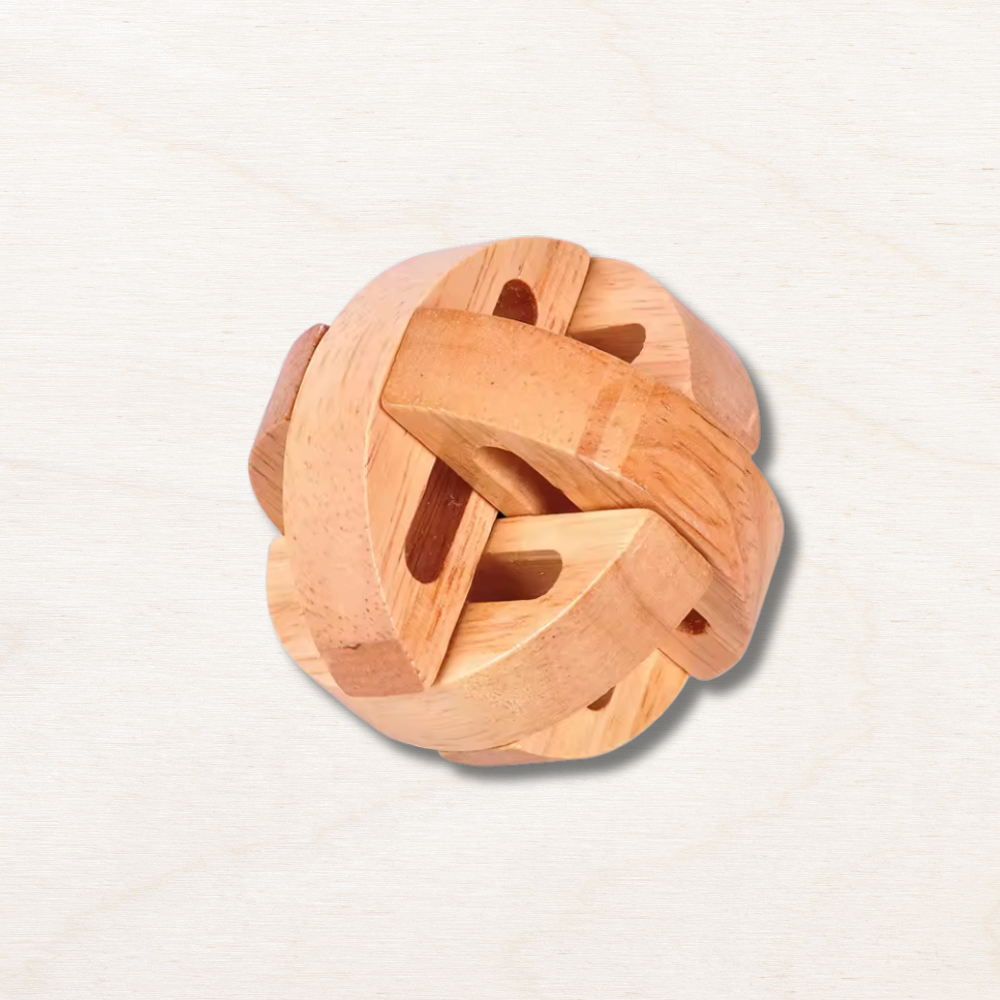 Casse tête en bois boule