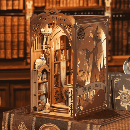 cadeau fan magie activité manuelle creative book nook magic library potion chaudron ébullition