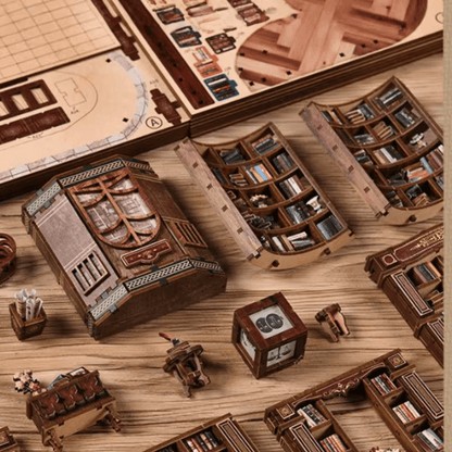 maison miniature La Bibliothèque Enchantée EcoCraft