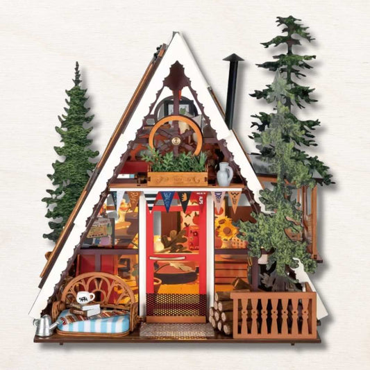 Maison Miniature Noël : A Frame Cabin