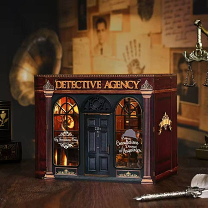 cadeau fan sherlock holmes serre-livre detective victorien dark academia 21cm panneau ouvrant
