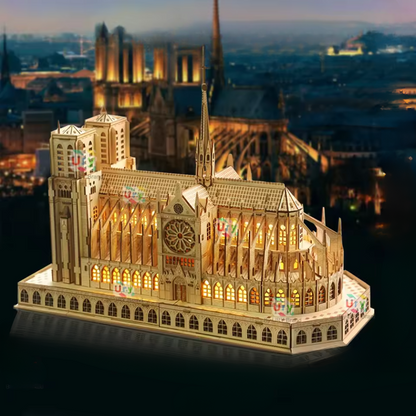 Maquette Notre Dame de Paris en Bois