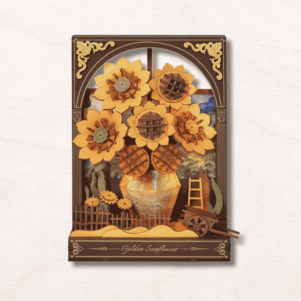 Maquette en bois Le Jardin des Tournesols