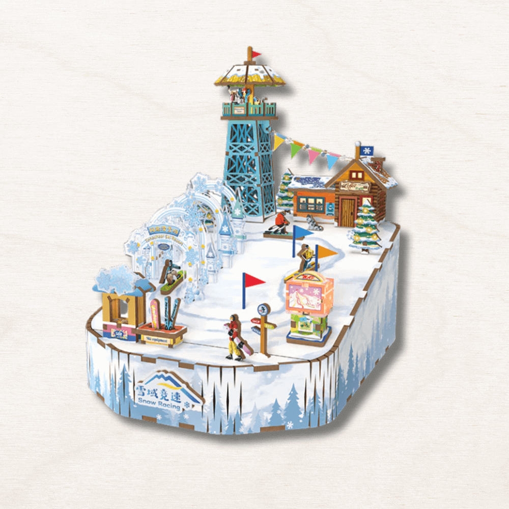 Maquette en bois : Station de ski EcoCraft
