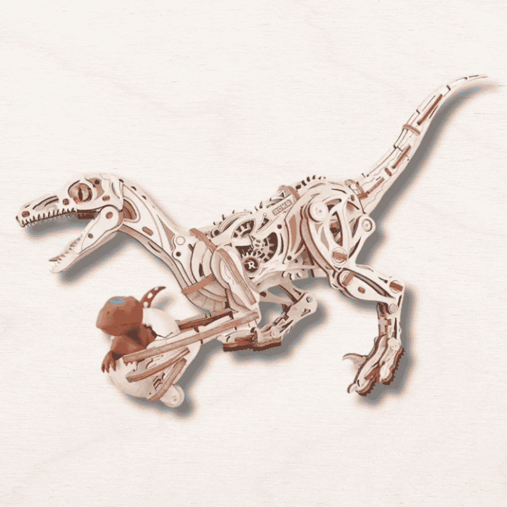 Maquette en bois Velociraptor